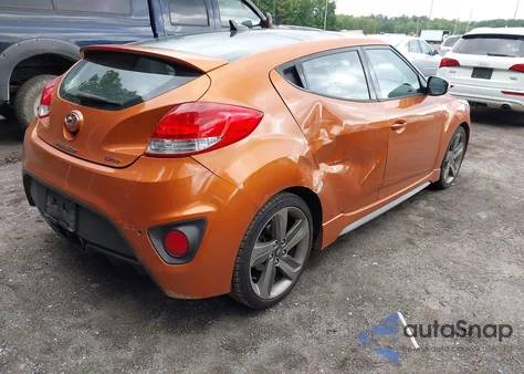 2013 Hyundai Veloster Turbo W/Black из США, поврежденный, VIN KMHTC6AE1DU111474